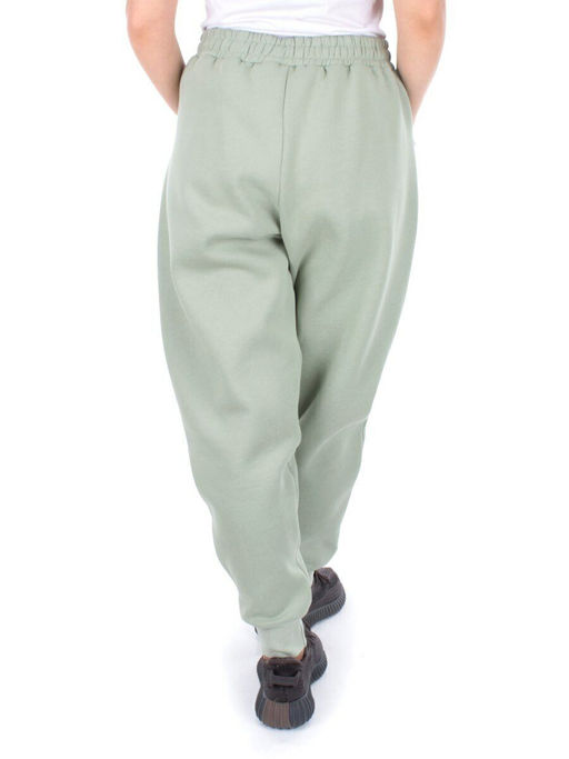 5663 MENTHOL Брюки спортивные женские с начесом (50% хлопок, 50% полиэстер) - Фабричный китай фото 6