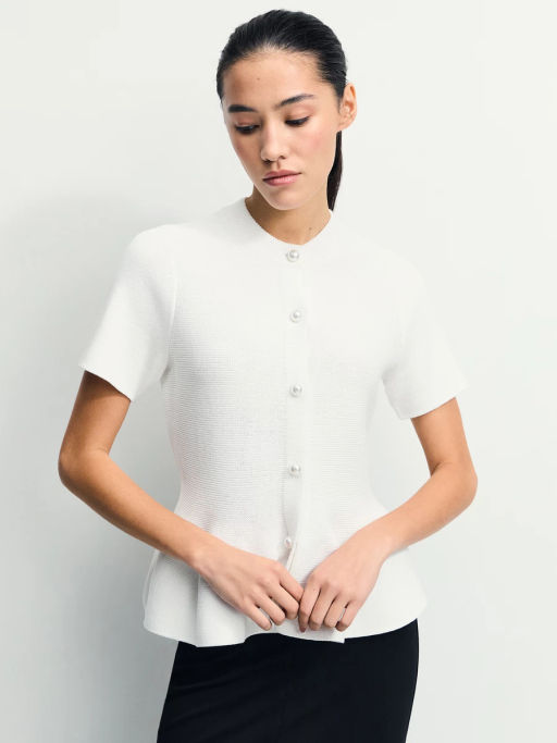 Приталенный джемпер с баской / Zarina