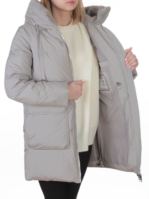 8379 LT. GRAY Куртка зимняя женская (200 гр. холлофайбер)