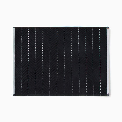 Коврик махровый «Этель» Lines, 50×70 см, хлопок 100%, черный