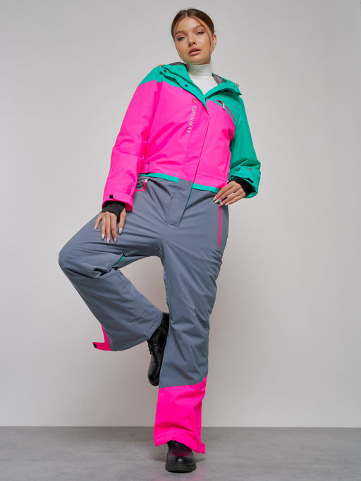 Горнолыжный комбинезон женский зимний зеленого цвета 2327Z - Chunmai фото 16