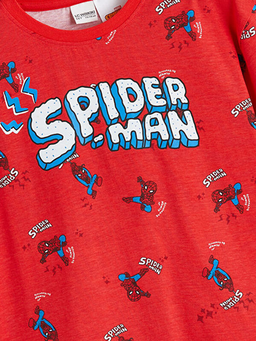 Spider-Man Bask?l? Erkek ?ocuk ?ortlu Pijama Tak?m?
