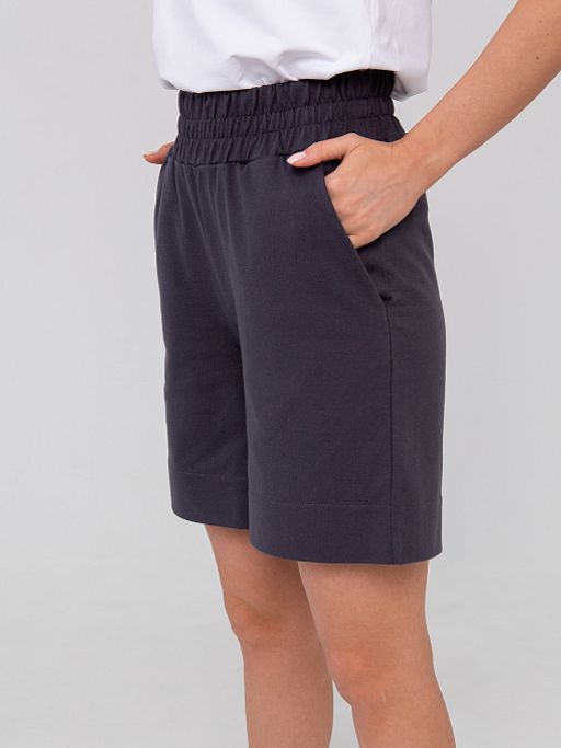 РАСПРОДАЖА Шорты женские (хлопок с велюр.эфф)_950/графит - Ihomelux фото 4