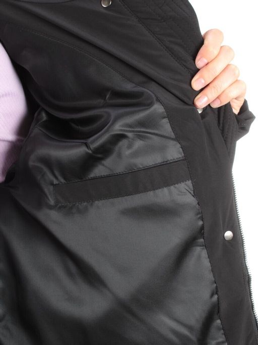 21-972 BLACK Пальто зимнее женское AIKESDFRS