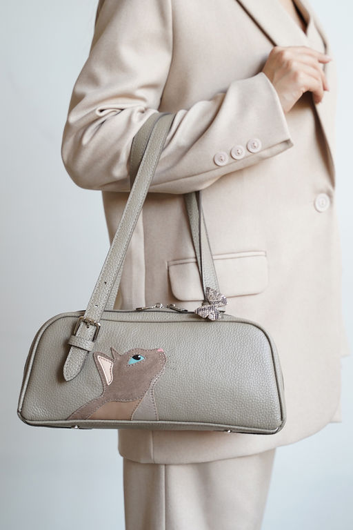 Сумка с аппликацией ДС-642-352 капучино - Protege фото 2