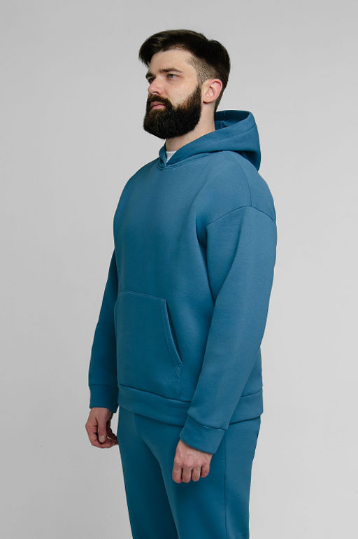 Арт. 69102 Костюм с брюками мужской с начесом 50-56 (4 шт) Цвет:джинс