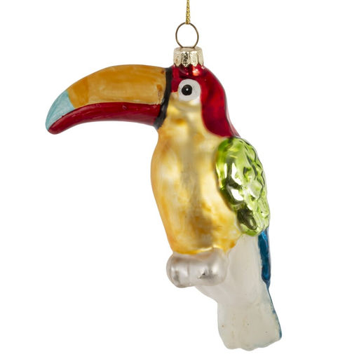 Украшение новогоднее "Птица Тукан", L8 W4 H12,5 см