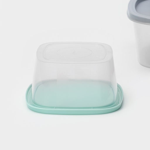 Набор контейнеров квадратных SparkPlast BioFresh, 3 шт.: 0.23 л, 0.5 л, 0.9 л, прозрачный, крышка МИКС