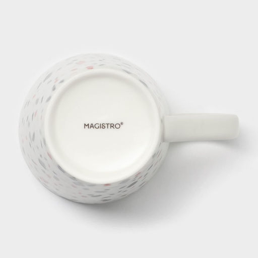 Набор кружек Magistro Terazzo, 350 мл, 2 шт., фарфор, белый  фото 4