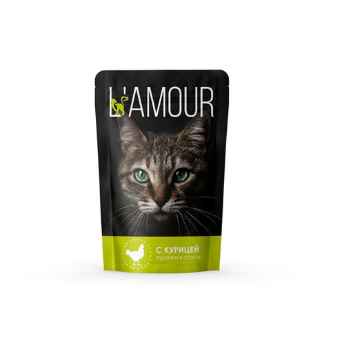 Цена за 28 шт. Влажный корм LAMOUR для кошек, курица в соусе, 75 г