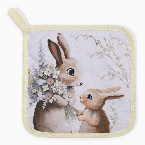 Прихватка Доляна Зайчата 17х17 см, 35% хл, 65% пэ, ватин 250 г/м2  фото 6