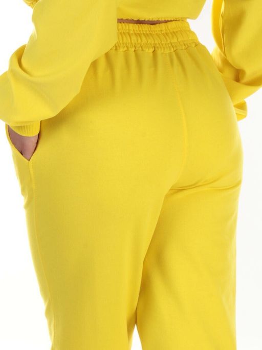 Y294 YELLOW Спортивный костюм женский (100% хлопок) - Fashion фото 8