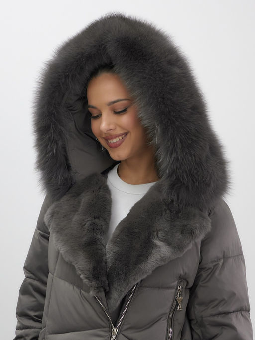 Двубортное пальто зимнее утепленное с мехомБренд: Visdeer  фото 11