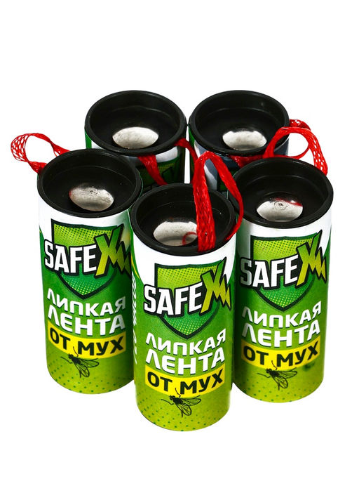 Цена за 2 шт. Липкая лента от мух SAFEX 5 шт.  фото 6