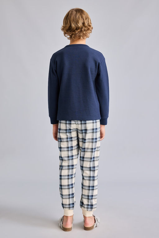 2li Tak_m Henley Yaka Ekose Erkek _ocuk - Defacto фото 6