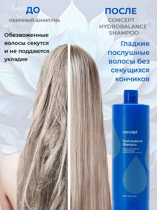 SALON TOTAL Шампунь увлажняющий Concept 1000 мл  фото 7