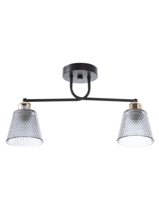 Люстра 12197/2, 2хE27, 40 Вт, чёрный/серый