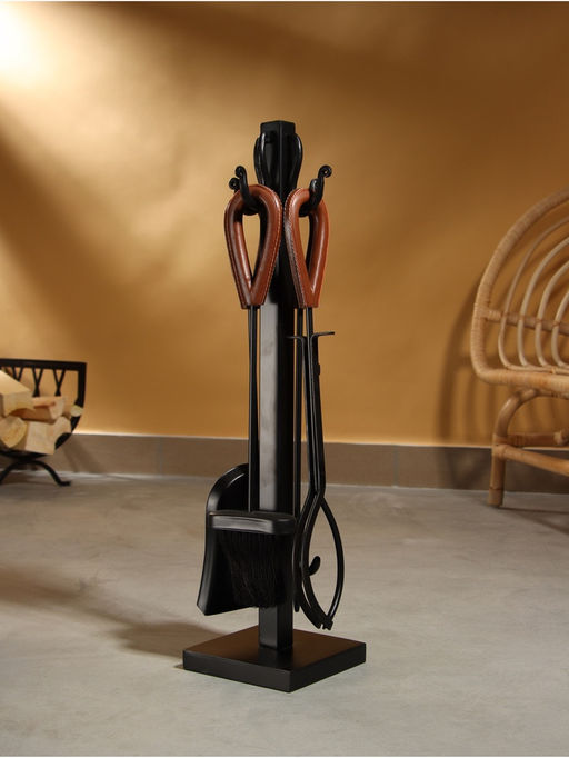 Каминный набор «Жар», 4 предмета, 15×15×61 см, сталь