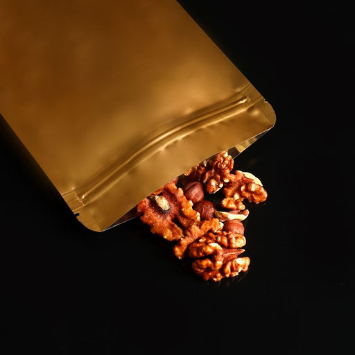 Цена за 100 шт. Пакет дой - пак, матовый, золотой, 14?20?4 см - UPAK LAND фото 2