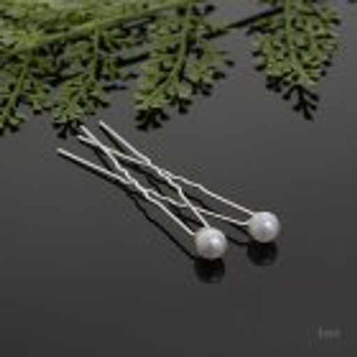 Цена за 20 шт. Шпилька для волос Жемчуг 10 мм / 78-3 /уп 12/200/серебро - Галеонтрейд фото 5