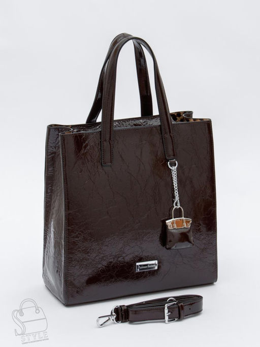 Сумка женская кожаная 91147-1SP coffee Velina Fabbiano-Safenta в Новосибирске