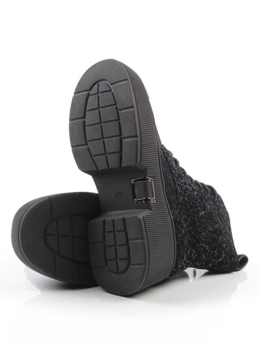 01-DMD-D256 BLACK Ботинки демисезонные женские (натуральная кожа, байка)