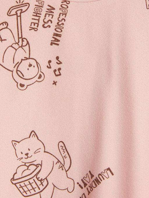 Bisiklet Yaka K?z ?ocuk Pijama Tak?m