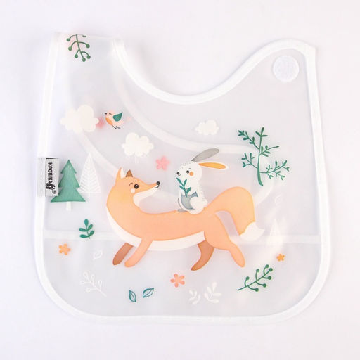 Нагрудник для кормления Крошка Я «Baby of nature» непромокаемый на липучке, с карманом