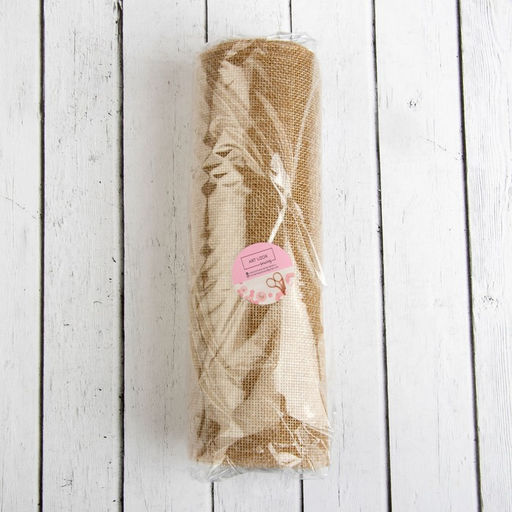 Ткань из джута, 20 см, 4,5 0,5 м, цвет бежевый - Арт узор фото 2