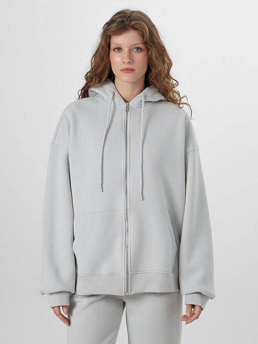 Толстовка женская серая на молнии - Mark formelle фото 2