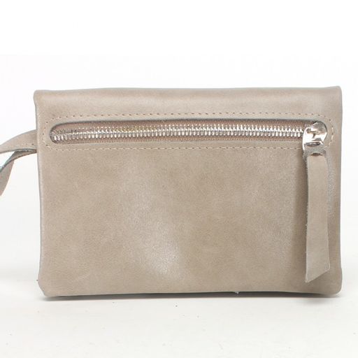 Портмоне женское Croco-ПР-801 натуральная кожа 2 отд, 12 карм, рем-петля, серый крек (240) 234527  фото 2