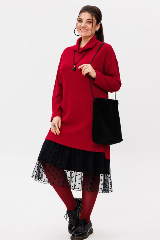 Платье ANELLI 1740 красный бархат  фото 7