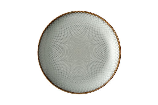 Тарелка закусочная, 20 см, керамика, серо-бежевая, Серые ромбы, Mandala