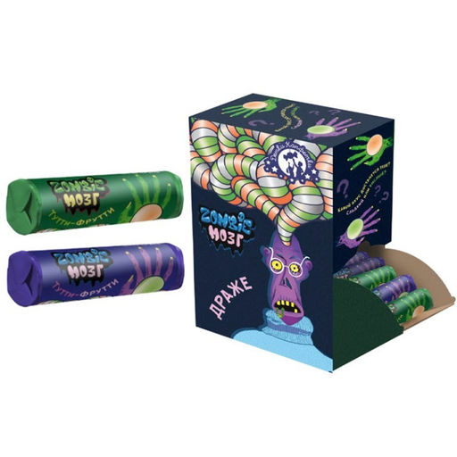 Драже "ZOMBIE МОЗГ "ЗОМБИ РОЛЛ", 60шт.