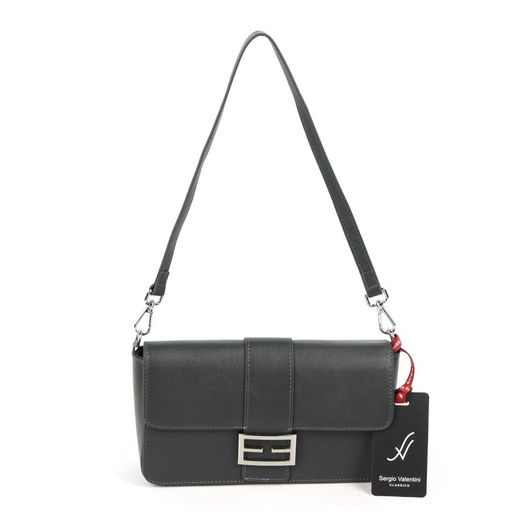 Женская кожаная сумка Sergio Valentini SV-0628 Грей  фото 2