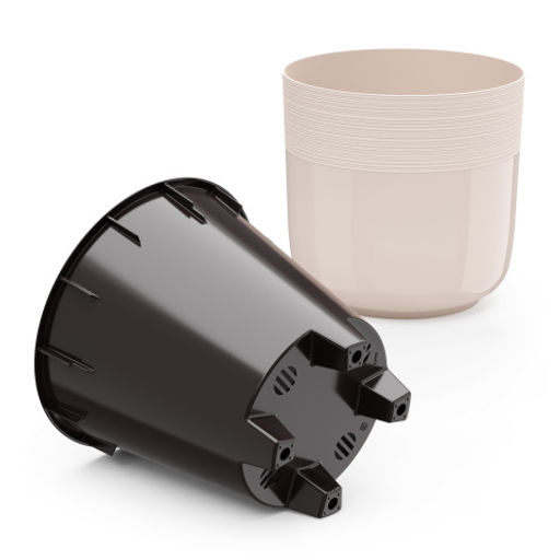 Горшок цв. "Линель" 4,5л двойной (бежевый) М8702