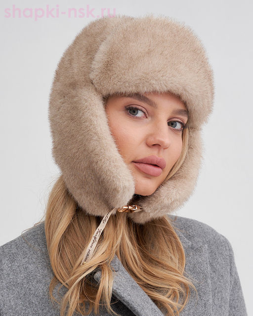 Дина экомех норка Ушанка флис (56-58)