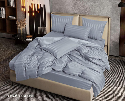 КПБ Denvol Страйп-сатин на резинке по кругу DENSSR008 2 спальный