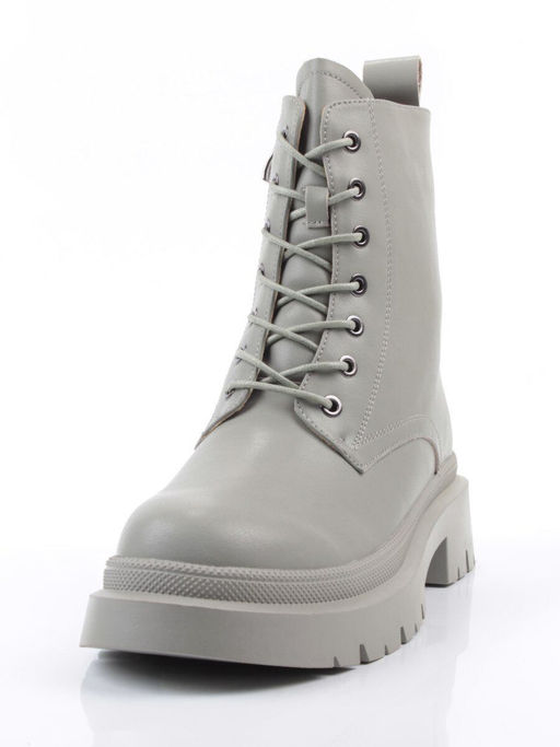 04-PAS70-3Z GRAY/GREEN Ботинки зимние женские (натуральная кожа, 100% шерсть)