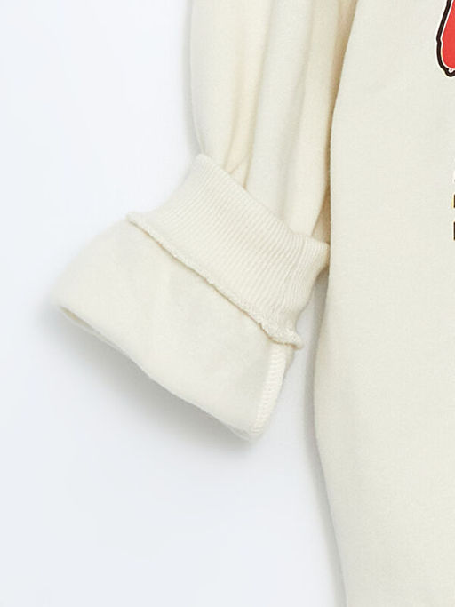 Bisiklet Yaka Hot Wheels Bask?l? Erkek Bebek Sweatshirt