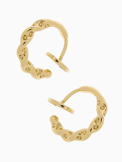 Клипсы для ушей QF Тренд кольцо переплетение, цвет золото
