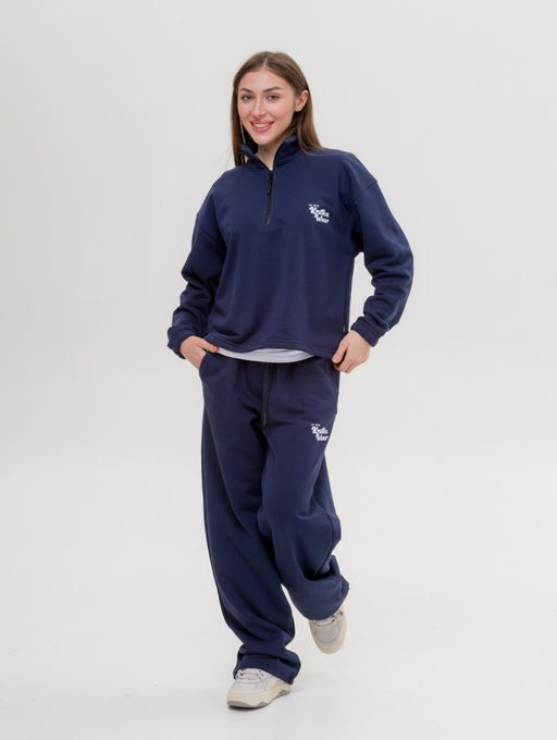 327 Костюм-трансформер с утяжками, темно-синий - Knitka wear фото 6