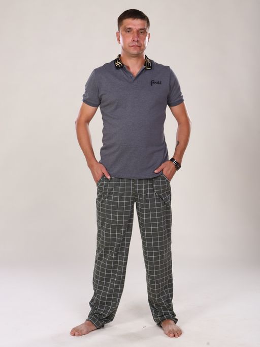 М178 брюки мужские(оливковый) - Иванушка-трикотаж фото 2