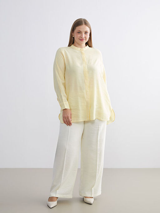 Oversize Modal Kar???ml? Kad?n G?mlek Tunik