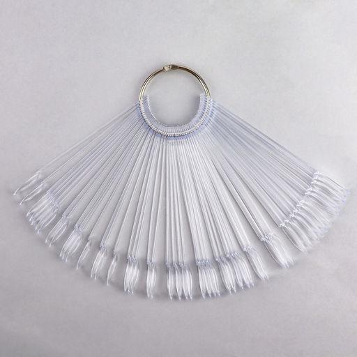 Палитра для лаков на кольце, 50 ногтей, форма овал, прозрачная