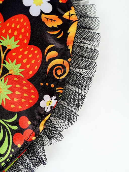 Карнавальный набор «Народная краса»: юбка р-р. 40-48, воротник, повязка, цвет чёрный