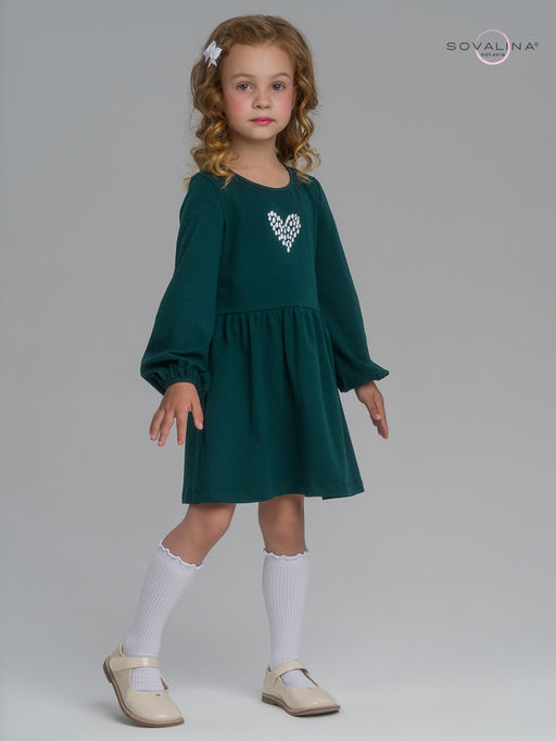 Платье Моана изумруд-лав