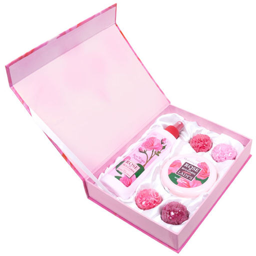 Подарочный набор Rose of Bulgaria № 1 (Натуральная розовая вода 230мл, Натуральное мыло ручной работы Роза 30г х 4, Крем для лица 100мл)