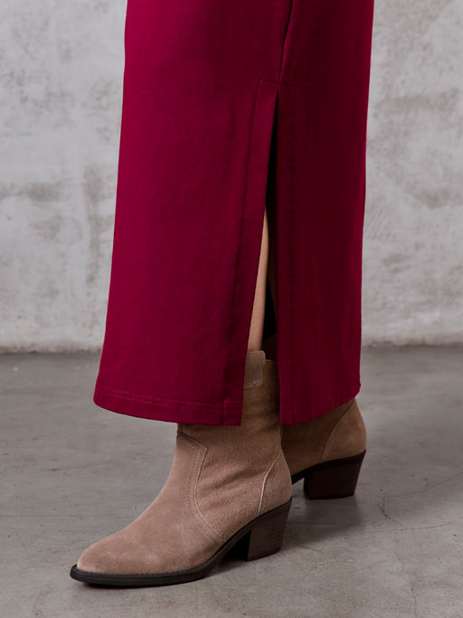 Платье женское с длинным рукавом Марсала