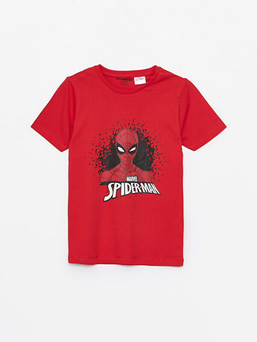 Bisiklet Yaka Spiderman Bask?l? K?sa Kollu Erkek ?ocuk ?ortlu Pijama Tak?m? - Waikiki фото 2